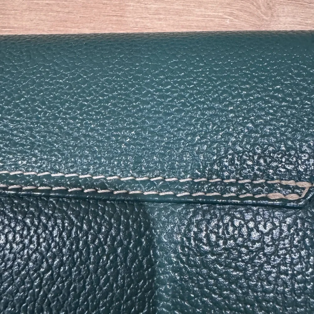 Guy Laroche Dark Green Envelope Clutch